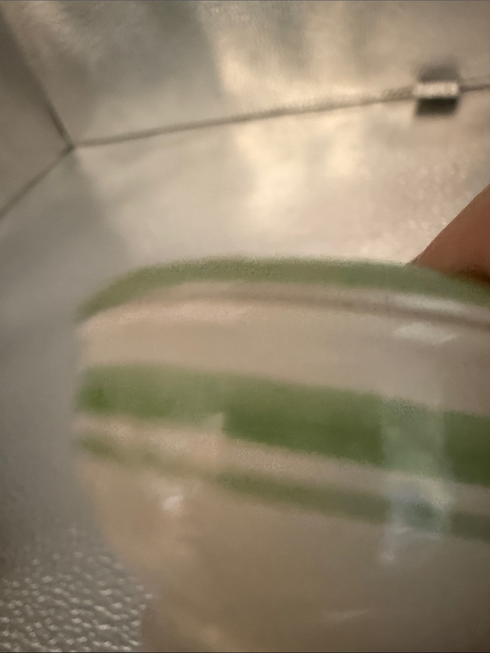 Vintage Williams and Sonoma Hand-Painted Rosemary Herb Bowl - Green and Cream - Picture 8 of 9